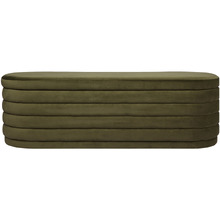 Liam Velvet Storage Ottoman Bench